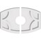 Ekena Millwork Kailey Architectural Grade PVC Ceiling Medallion, 14"W x 9 3/8"H x 3"ID x 7 1/2"C x 1"P, Two-Piece CMP14X9KY2-03000 - alternate 1